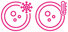 vitrificación y desvitrificación icono